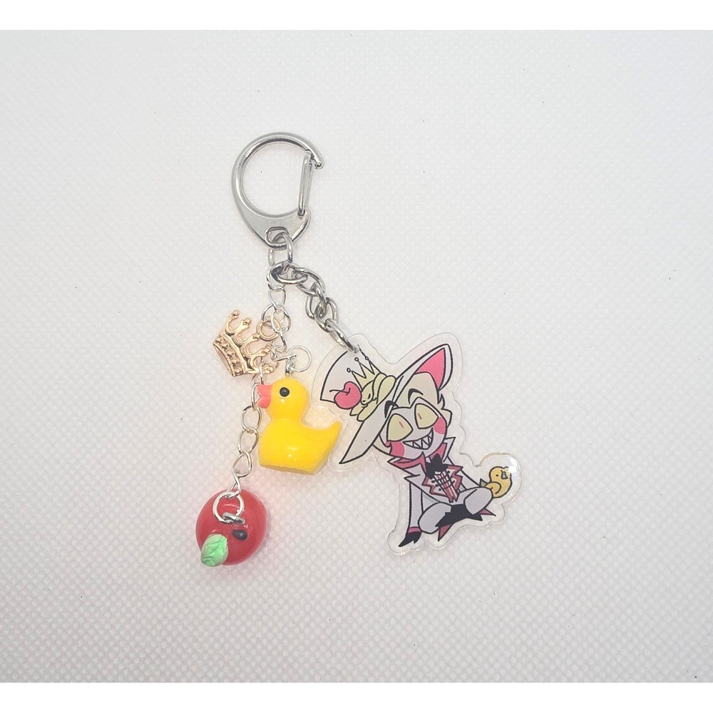 Lucifer Hazbin Hotel Keychain! Handmade- Double Sided Acrylic Charm